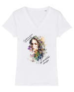 pentru femei moderne - O pată de culoare aș vrea să fiu Tricou mânecă scurtă guler V Damă Evoker
