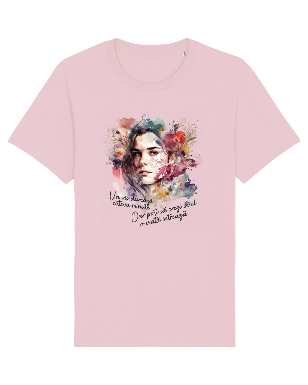 Tricou mânecă scurtă Unisex Rocker Cotton Pink