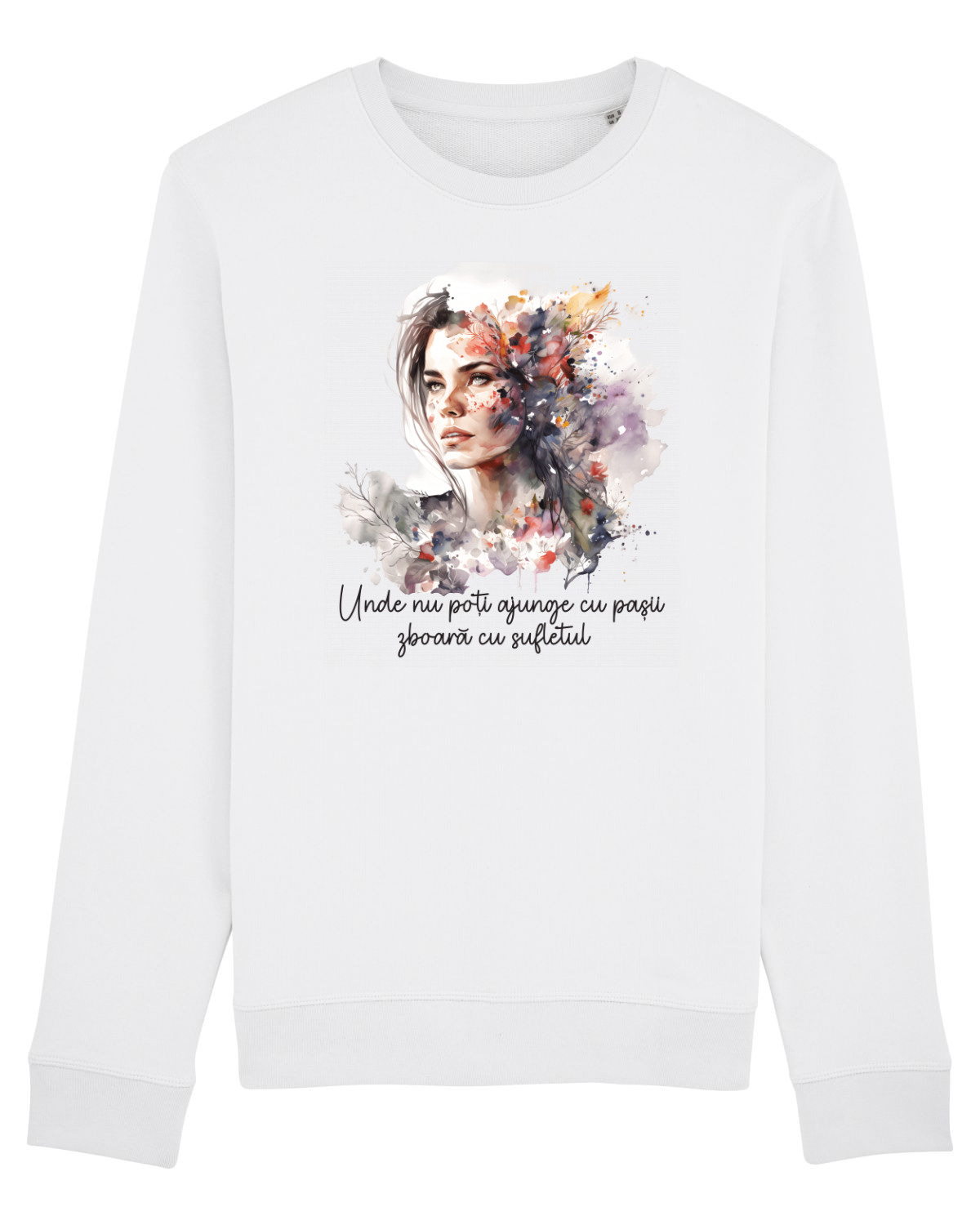 Bluză mânecă lungă Unisex Rise White