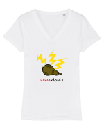 paraTRĂSNET Tricou mânecă scurtă guler V Damă Evoker