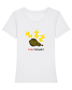 paraTRĂSNET Tricou mânecă scurtă guler larg fitted Damă Expresser