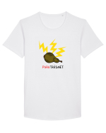 paraTRĂSNET Tricou mânecă scurtă guler larg Bărbat Skater
