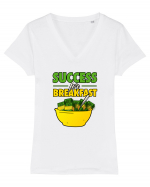 SUCCESS Tricou mânecă scurtă guler V Damă Evoker