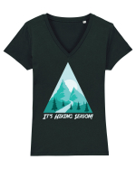 It's Hiking Season Tricou mânecă scurtă guler V Damă Evoker