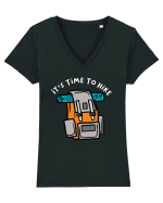 It's Time to Hike Backpack Tricou mânecă scurtă guler V Damă Evoker