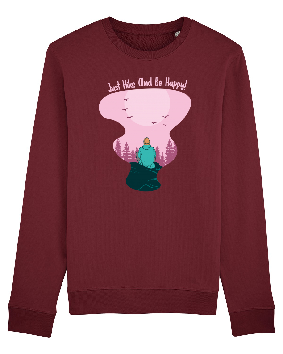 Bluză mânecă lungă Unisex Rise Burgundy