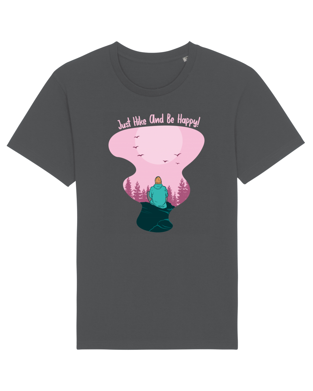 Tricou mânecă scurtă Unisex Rocker Anthracite