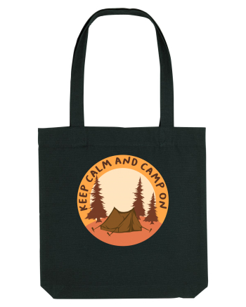 Keep Calm and Camp On Black