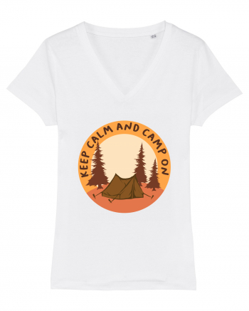 Keep Calm and Camp On White