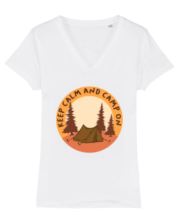 Keep Calm and Camp On White