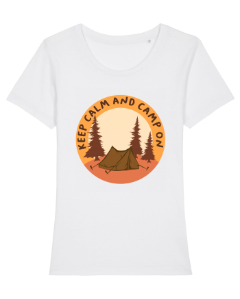 Keep Calm and Camp On White