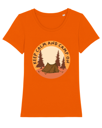 Keep Calm and Camp On Bright Orange
