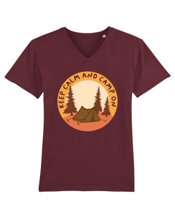 Keep Calm and Camp On Burgundy