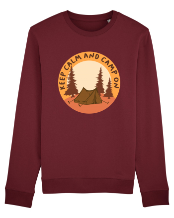Keep Calm and Camp On Burgundy