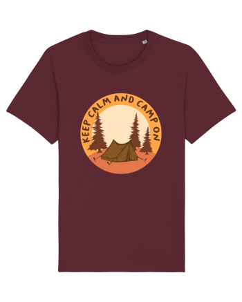 Keep Calm and Camp On Burgundy