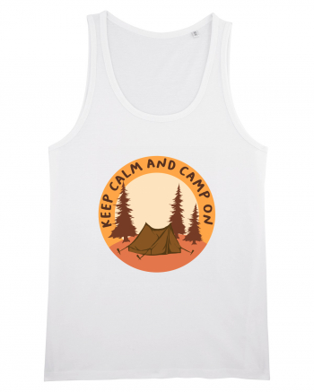 Keep Calm and Camp On White