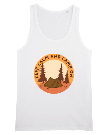 Keep Calm and Camp On White