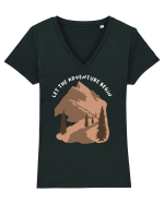Let the Adventure Begin Tricou mânecă scurtă guler V Damă Evoker