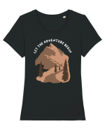 Let the Adventure Begin Tricou mânecă scurtă guler larg fitted Damă Expresser
