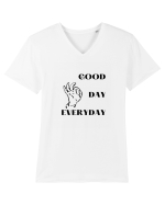 GOOD DAY EVERYDAY Tricou mânecă scurtă guler V Bărbat Presenter