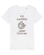 Pisica Adormita cu Citat Tricou mânecă scurtă  Copii Mini Creator