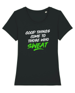 SWEAT Tricou mânecă scurtă guler larg fitted Damă Expresser