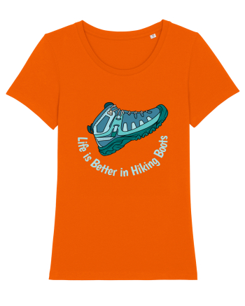 Life is Better in Hiking Boots Bright Orange