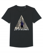 Lost in the Forest! Tricou mânecă scurtă guler larg Bărbat Skater