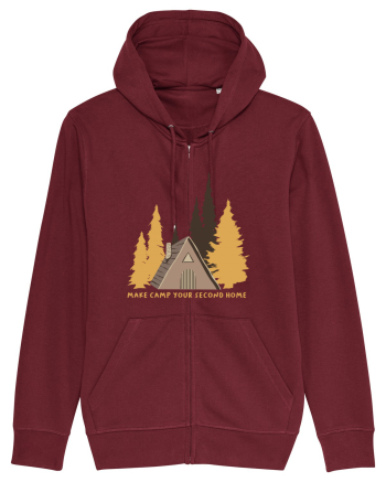 Make Camp Your Second Home Burgundy