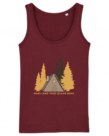 Make Camp Your Second Home Burgundy