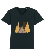 Make Camp Your Second Home Tricou mânecă scurtă guler V Bărbat Presenter