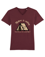 Nature is Calling, Camp Like You Never Camped Before! Tricou mânecă scurtă guler V Bărbat Presenter