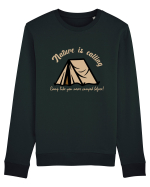 Nature is Calling, Camp Like You Never Camped Before! Bluză mânecă lungă Unisex Rise