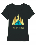 One With Nature Tricou mânecă scurtă guler larg fitted Damă Expresser