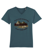 Plan Your Adventure, Plan Your Camp! Tricou mânecă scurtă guler V Bărbat Presenter