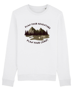 Plan Your Adventure, Plan Your Camp! Bluză mânecă lungă Unisex Rise