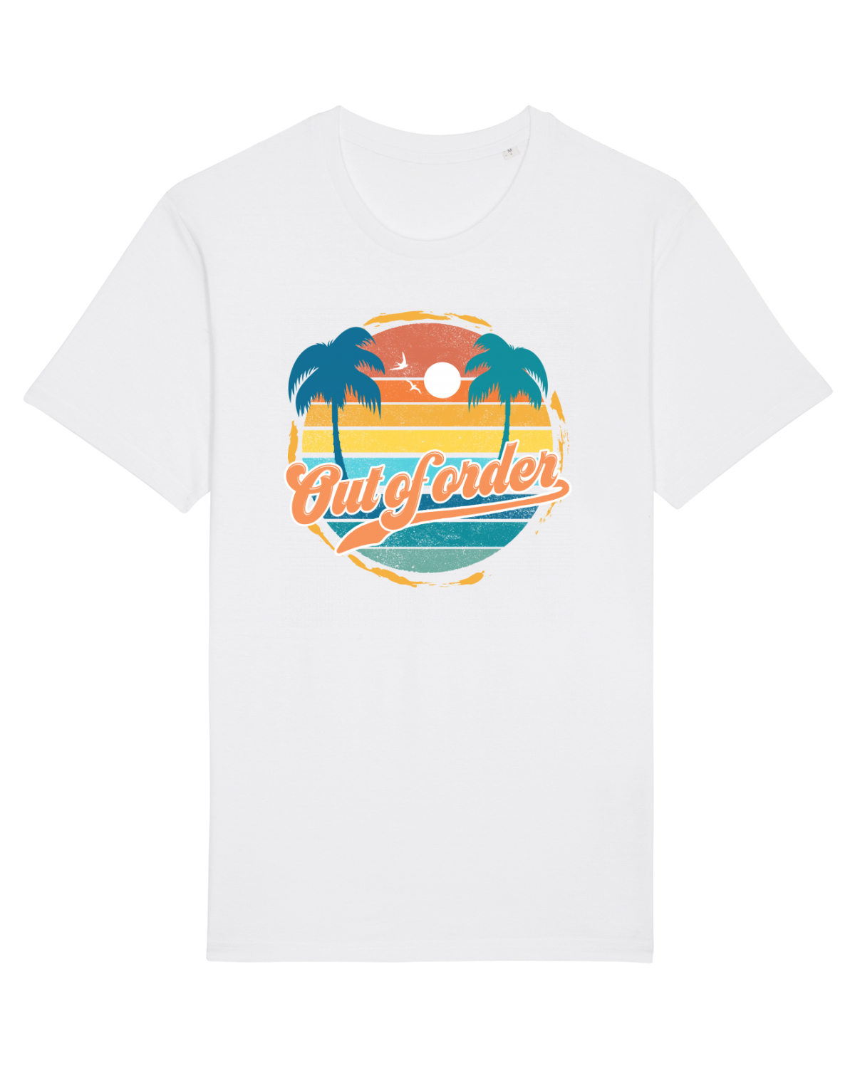 Tricou mânecă scurtă Unisex Rocker White