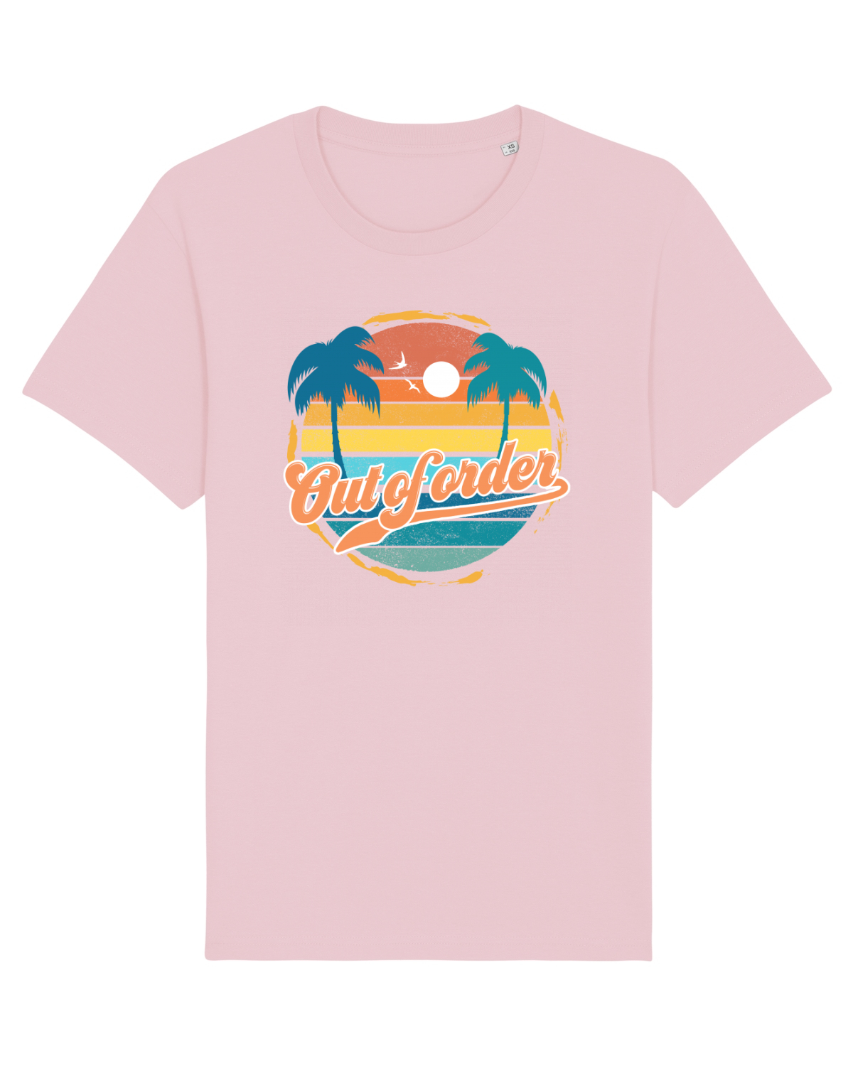 Tricou mânecă scurtă Unisex Rocker Cotton Pink