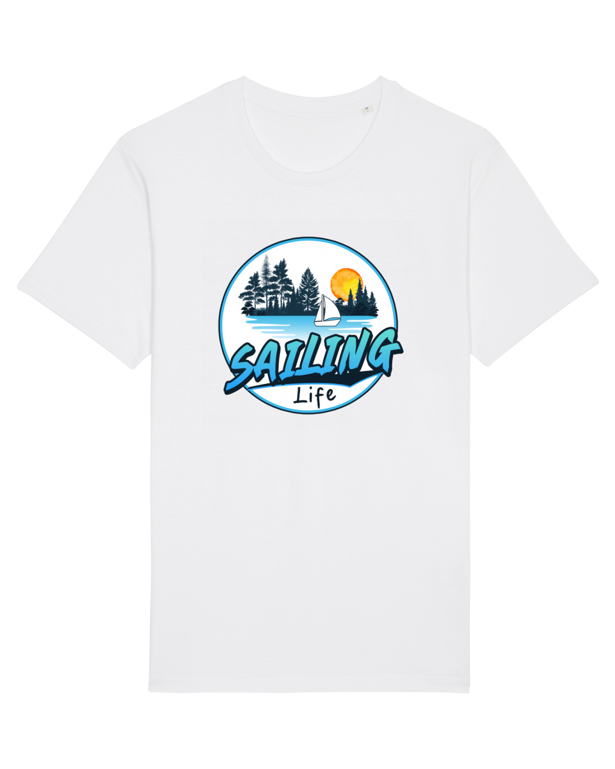Tricou mânecă scurtă Unisex Rocker White
