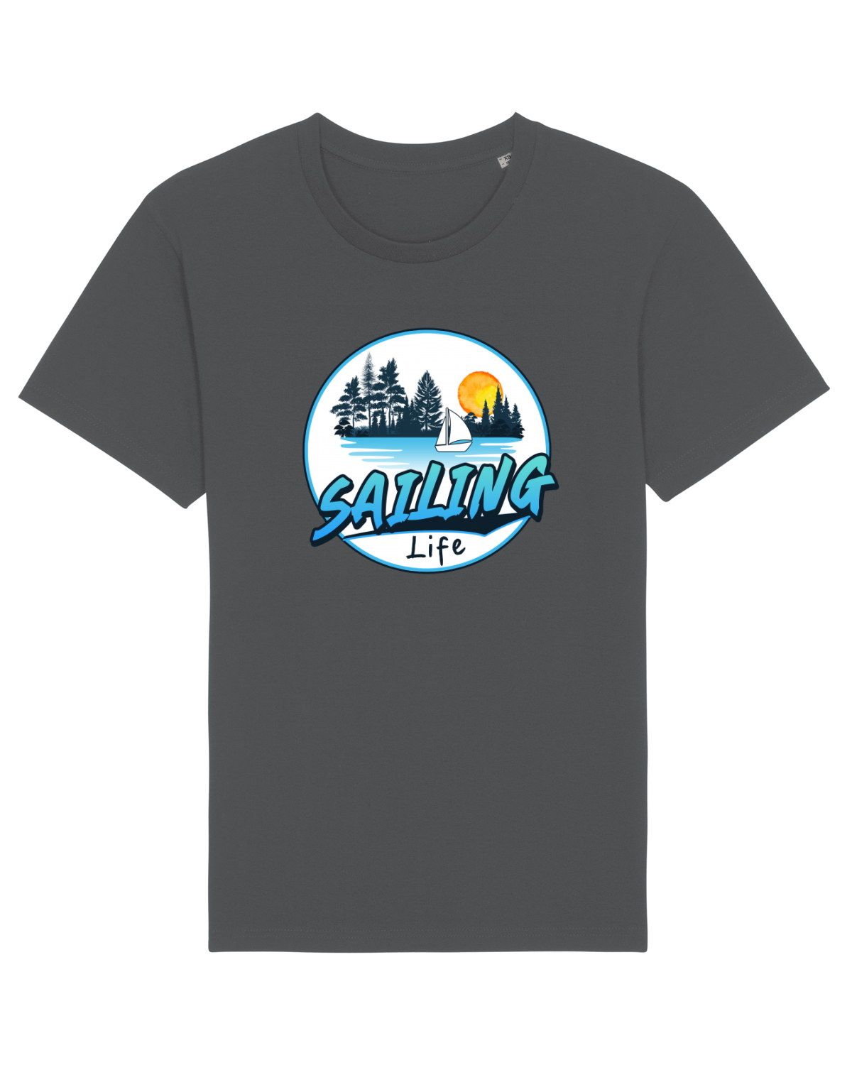 Tricou mânecă scurtă Unisex Rocker Anthracite