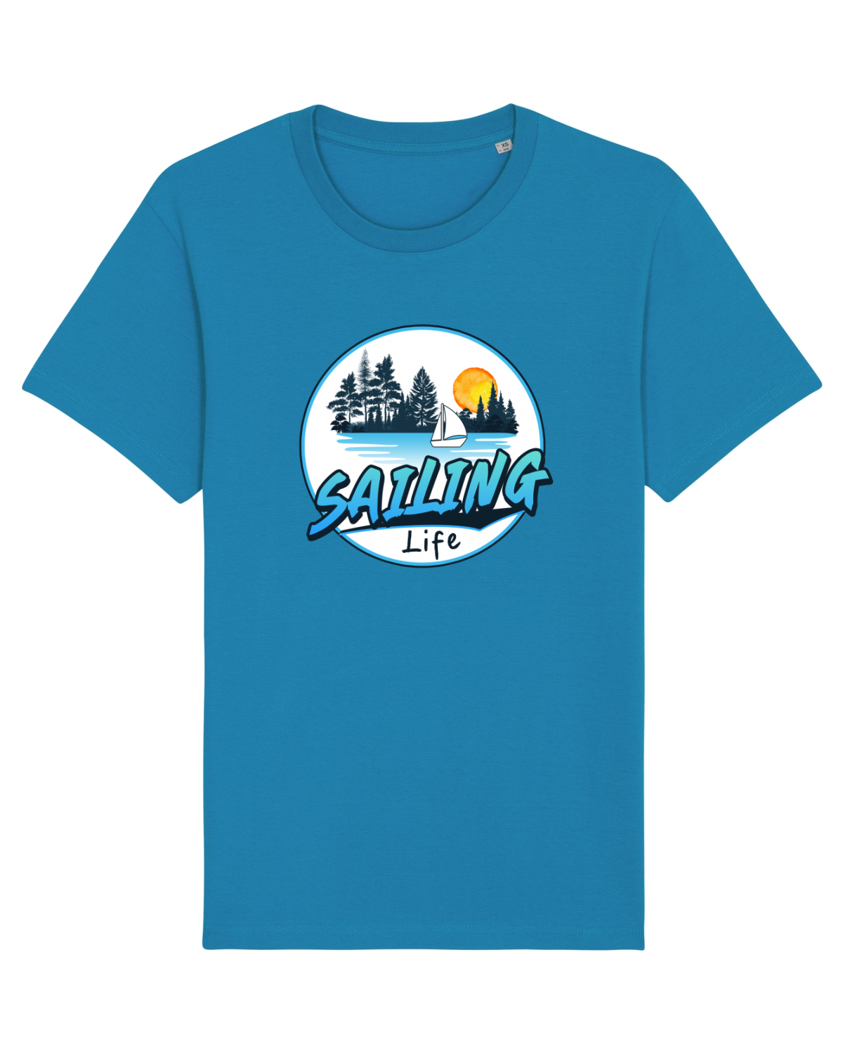 Tricou mânecă scurtă Unisex Rocker Azur