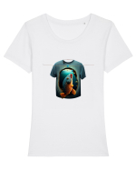 VIS ÎN VIS - TRICOU ÎN TRICOU - V5 Tricou mânecă scurtă guler larg fitted Damă Expresser