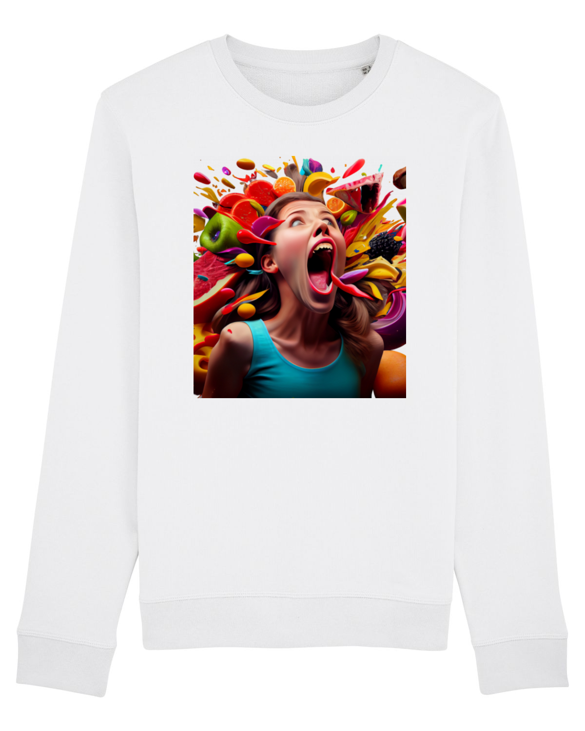 Bluză mânecă lungă Unisex Rise White