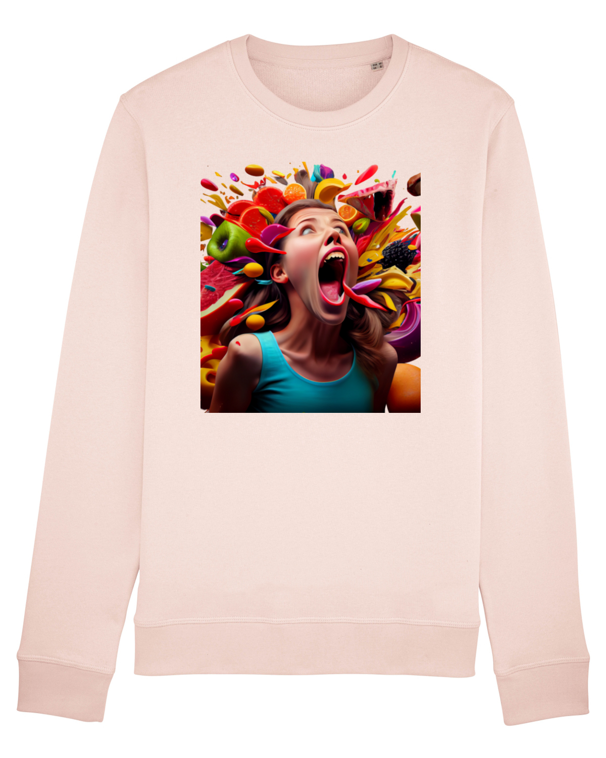 Bluză mânecă lungă Unisex Rise Candy Pink