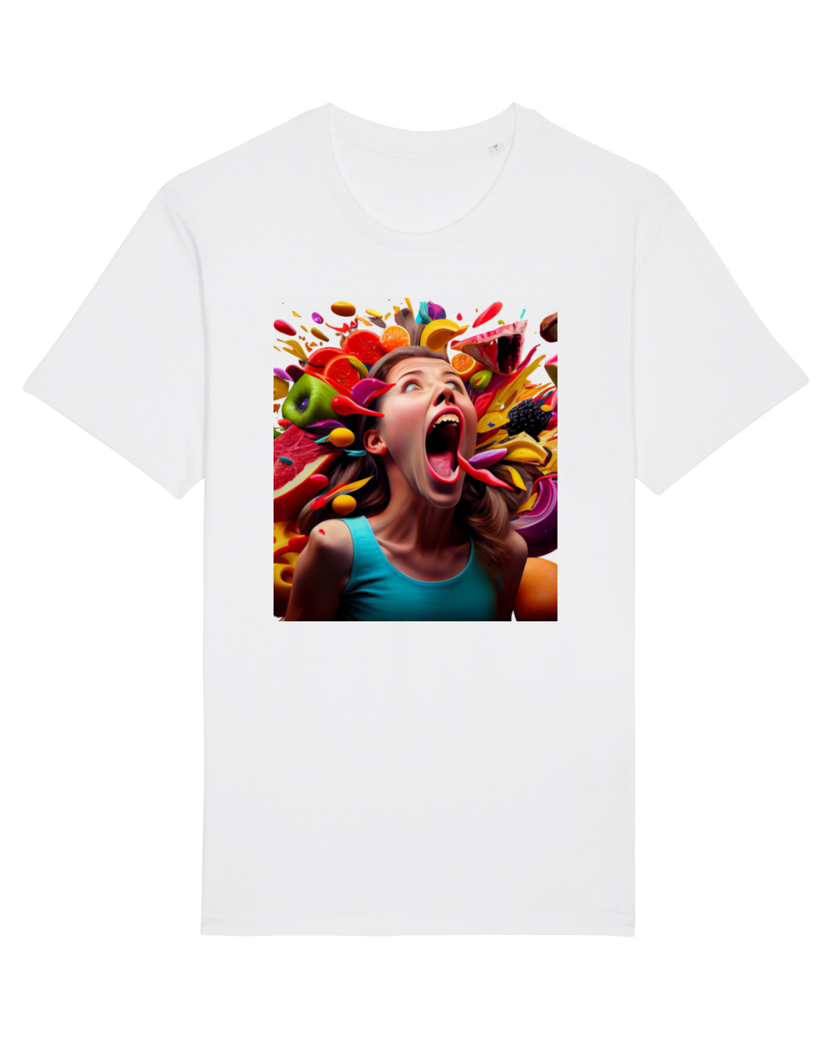 Tricou mânecă scurtă Unisex Rocker White