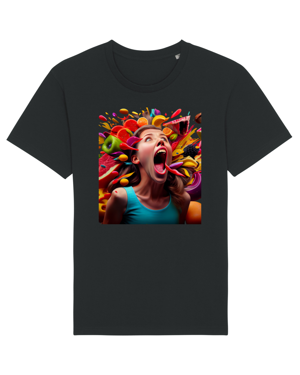 Tricou mânecă scurtă Unisex Rocker Black