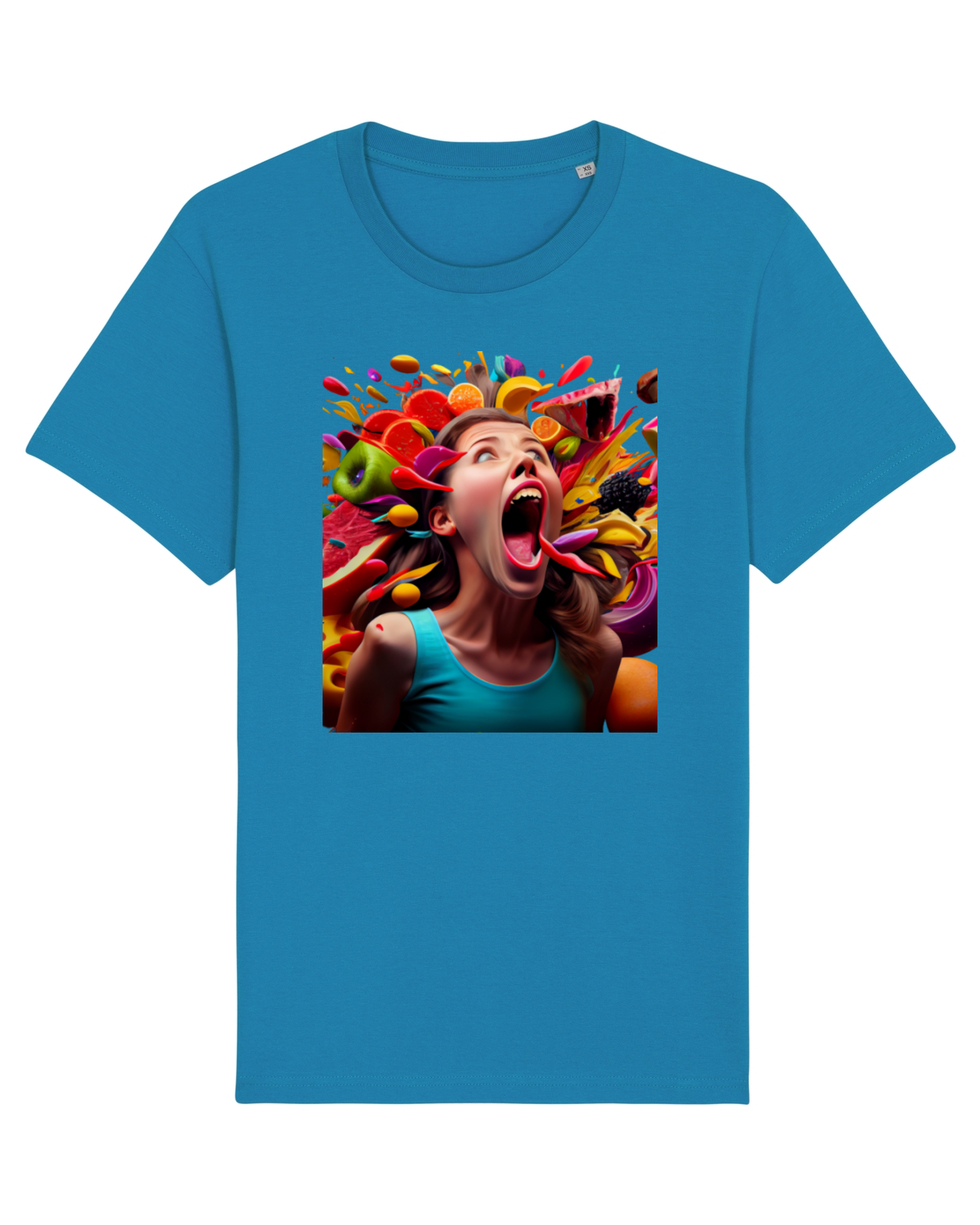 Tricou mânecă scurtă Unisex Rocker Azur