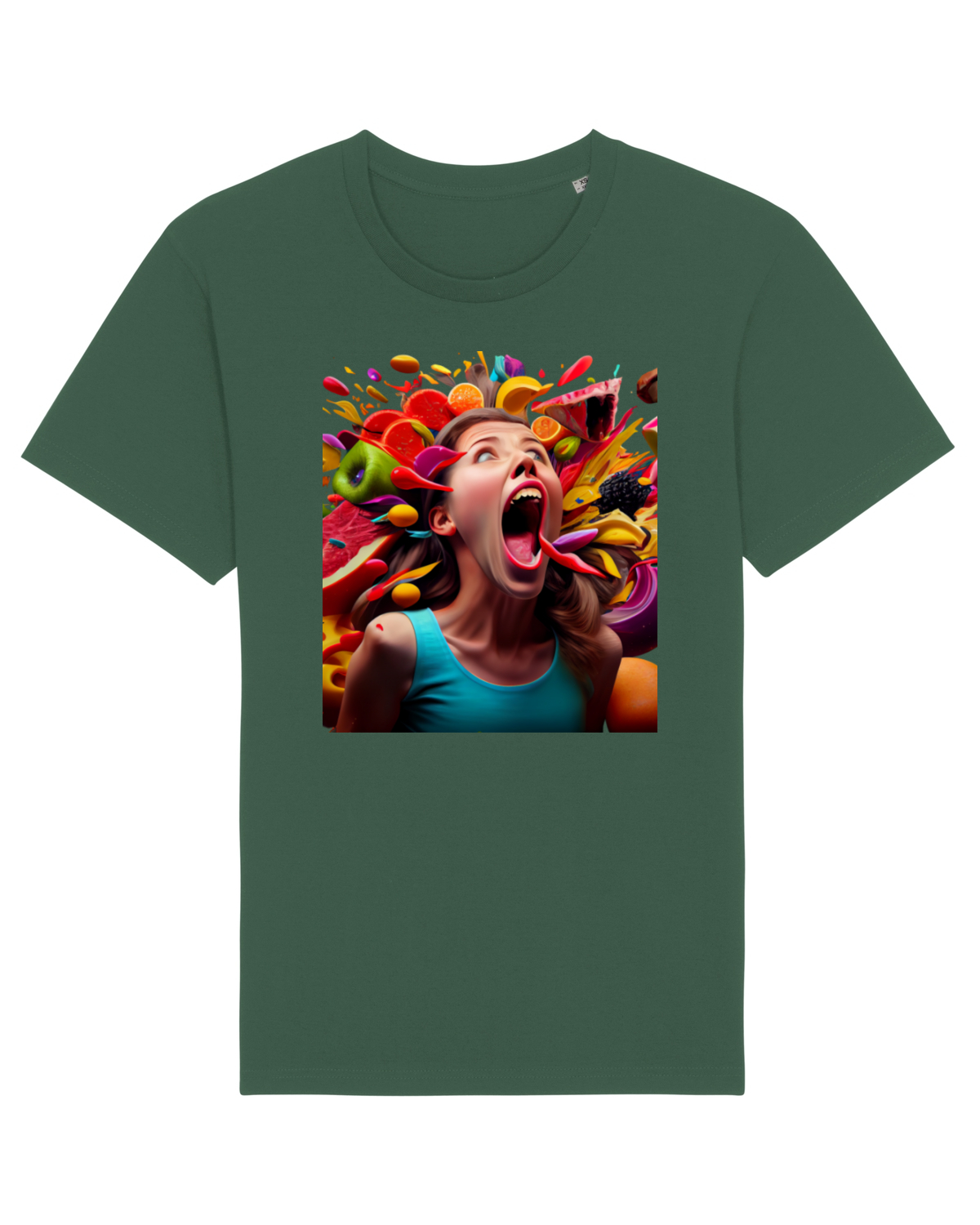 Tricou mânecă scurtă Unisex Rocker Bottle Green