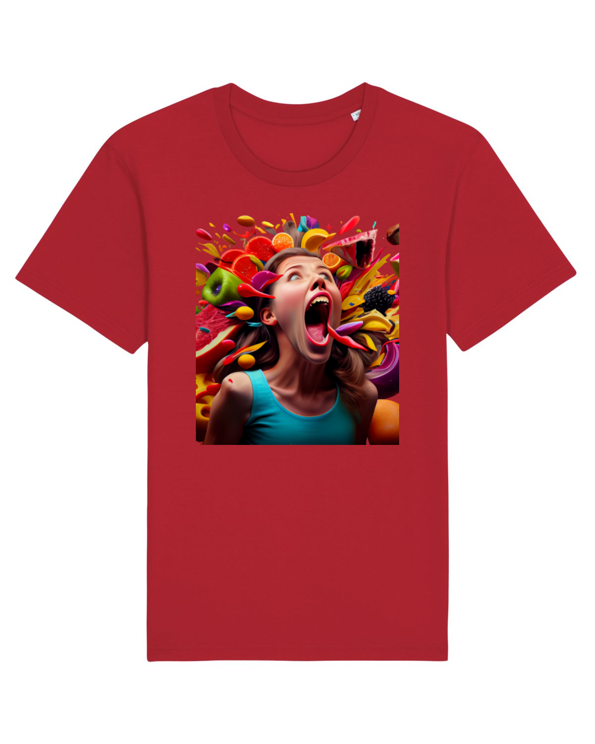 Tricou mânecă scurtă Unisex Rocker Red