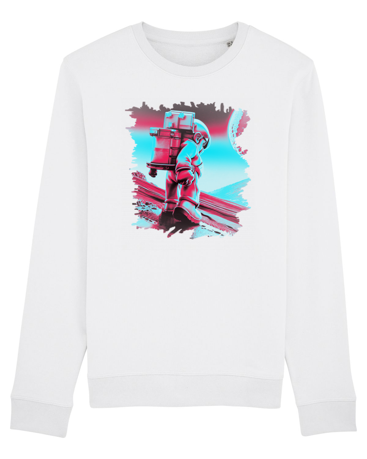 Bluză mânecă lungă Unisex Rise White